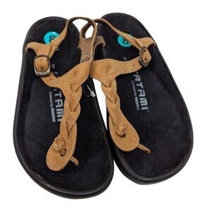 Tatami by Birkenstock Womens Sandal  Brown Braided One Strap Thong Size 8